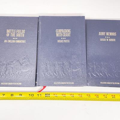 1984 TIME LIFE COLLECTORâ€™S LIBRARY OF THE CIVIL WAR - 3 LEATHER BOUND VOLUMES