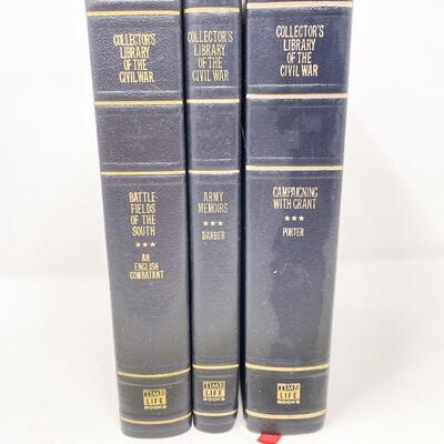 1984 TIME LIFE COLLECTORâ€™S LIBRARY OF THE CIVIL WAR - 3 LEATHER BOUND VOLUMES