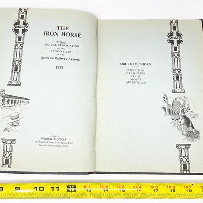 1929 â€œTHE IRON HORSEâ€ SANTA FE RAILWAY SYSTEM APPRENTICES BOOK