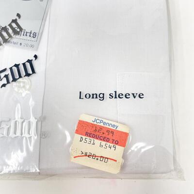 BOTANY 500 MENâ€™S WHITE DRESS SHIRT - 17â€ NECK 34/35â€ SLEEVE (#1)