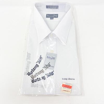 BOTANY 500 MENâ€™S WHITE DRESS SHIRT - 17â€ NECK 34/35â€ SLEEVE (#1)