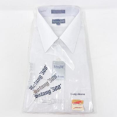 BOTANY 500 MENâ€™S WHITE DRESS SHIRT - 17â€ NECK 34/35â€ SLEEVE (#2)