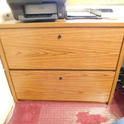 Double Drawer Wood Finish Filing Cabinet (FO)