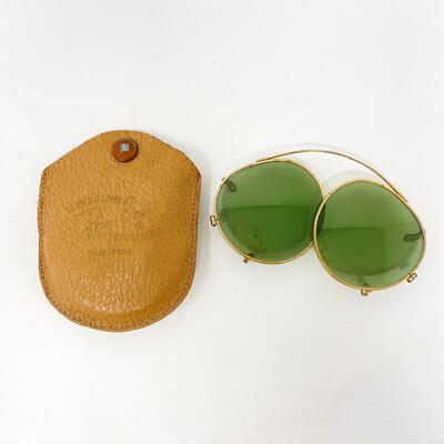 VINTAGE RAY-BAN CLIP-ON SUNGLASSES W/ CASE