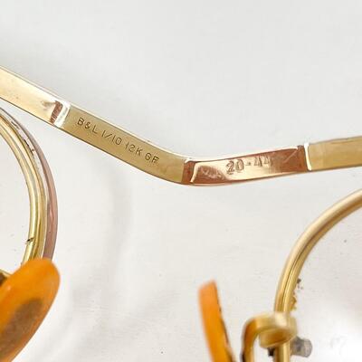VINTAGE B&L EYEGLASSES W/ 1/10  12K GOLD FILLED FRAME W/ CASE