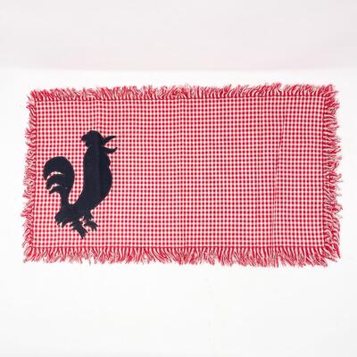 12â€ X 21â€ RED GINGHAM ROOSTER PLACEMAT