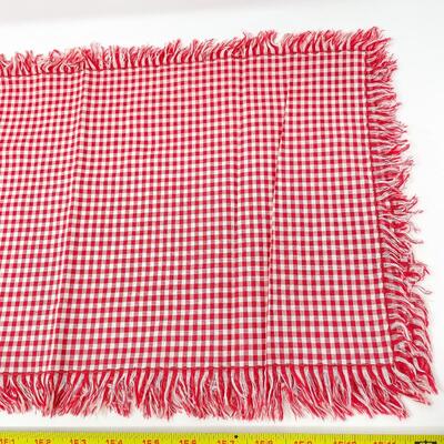 12â€ X 21â€ RED GINGHAM ROOSTER PLACEMAT