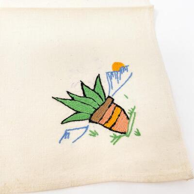 EASTER/SPRING 11â€ CLOTH NAPKINS W/ EMBROIDERED CARROTS - SET OF 3