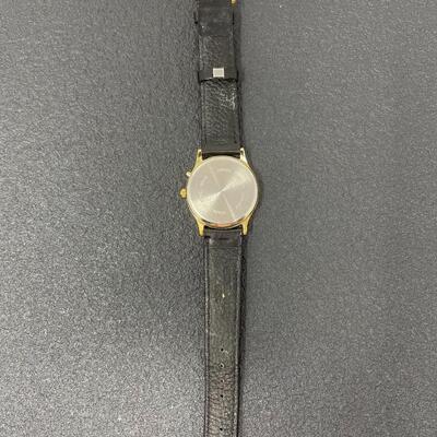 TIME QUARTZ WATCH W/ BLACK WRISTBAND