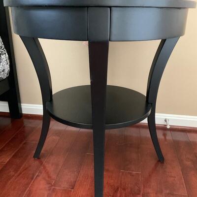 Bassett Furniture Round Side Table Black and White