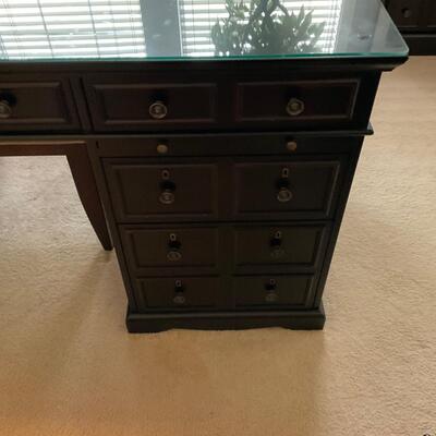 Bombay Co Partners Desk with 2 Towers and Removable Glass top
