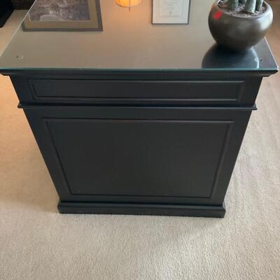 Bombay Co Partners Desk with 2 Towers and Removable Glass top