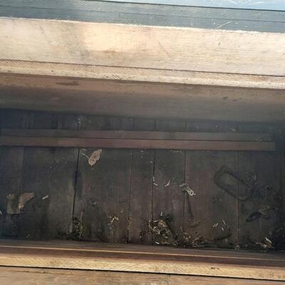 ANTIQUE JOURNEYMAN TRUNK WITH EXTRAS