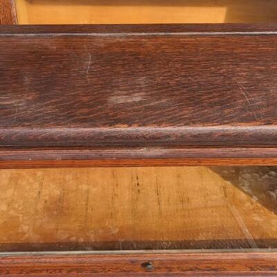 ANTIQUE SECTIONAL 4 TEIR BOOK CASE W/ TOP & BOTTOM