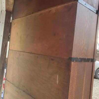 ANTIQUE SECTIONAL 4 TEIR BOOK CASE W/ TOP & BOTTOM