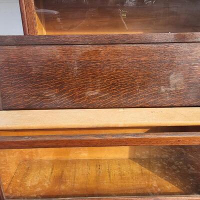 ANTIQUE SECTIONAL 4 TEIR BOOK CASE W/ TOP & BOTTOM