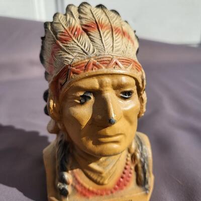 MANITOU CLIFF DWELLING NATIVE AMERICAN VINTAGE METAL BANK