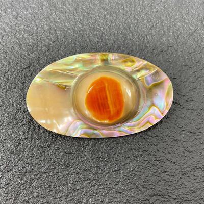 VINTAGE ABALONE OVAL BROOCH