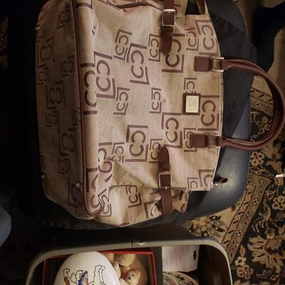 Liz Clayborne large carry on tote monogram