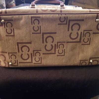 Liz Clayborne large carry on tote monogram