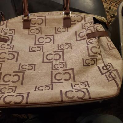 Liz Clayborne large carry on tote monogram