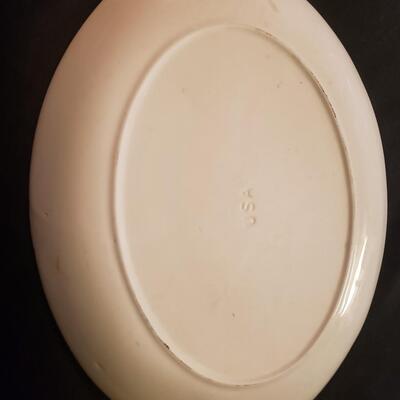 USA blue and white onion platter 10 x 13