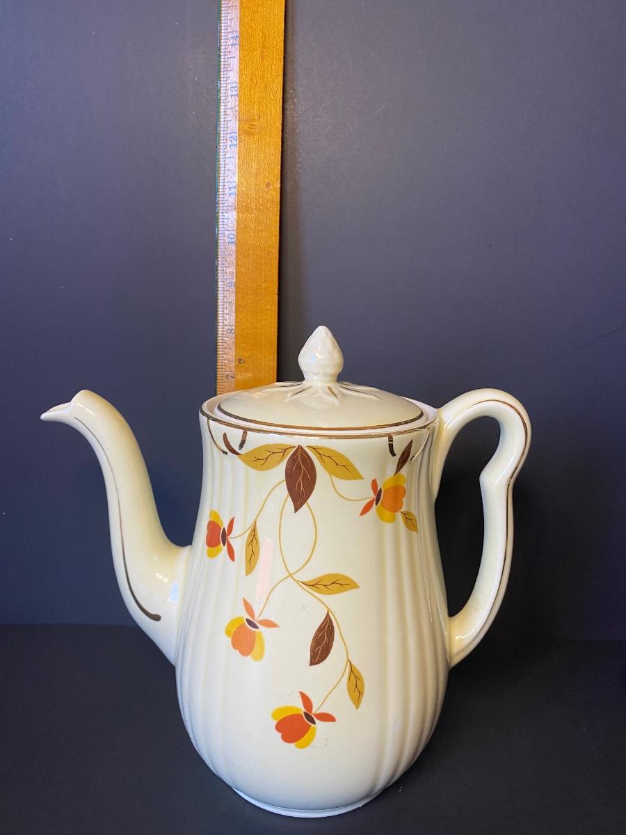 LOT 88G Hall’s Kitchenware Teapot "Autumn Leaf" Pattern