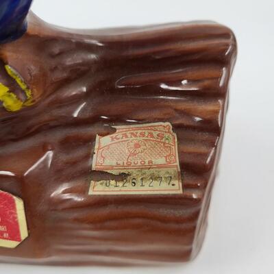 1969 EZRA BROOKS JAYHAWK DECANTER - KANSAS STAMP