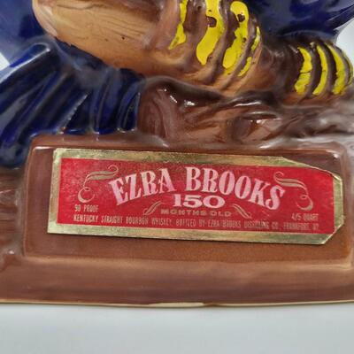 1969 EZRA BROOKS JAYHAWK DECANTER - KANSAS STAMP