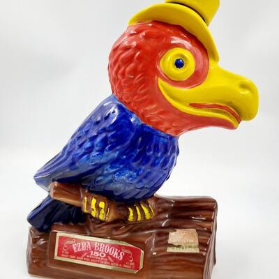 1969 EZRA BROOKS JAYHAWK DECANTER - KANSAS STAMP