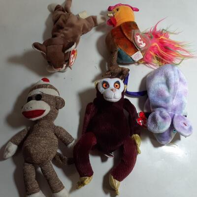 Lot of 5 beanie babys