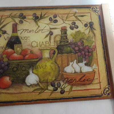 Glass wines picture cutting board