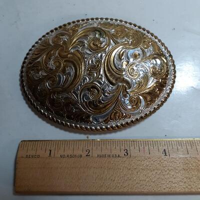 Crumrine vintage silver plated beltbuckle