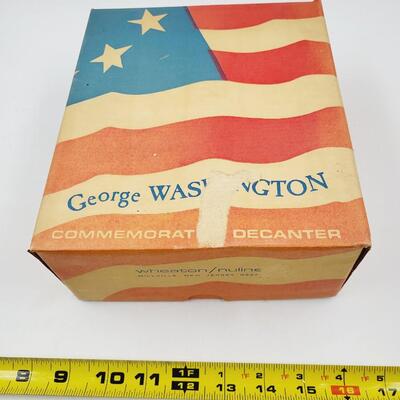 VINTAGE GEORGE WASHINGTON COMMERATIVE GLASS DECANTER