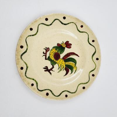 POPPYTRAIL ROOSTER DESIGN PLATE