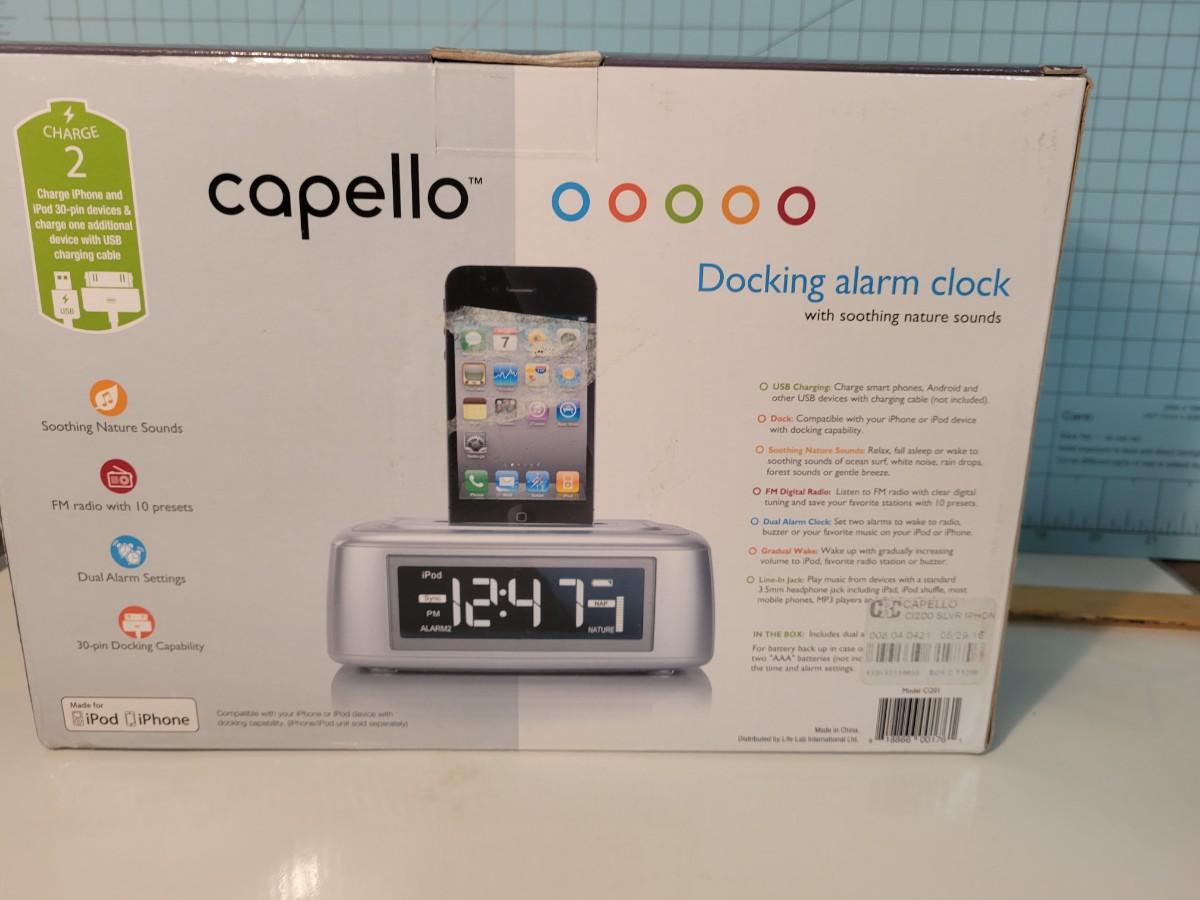 Capello docking alarm clock digital