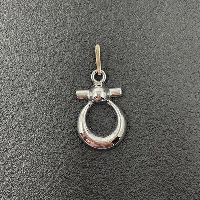 VINTAGE SILVER TONED ROUND PENDANT