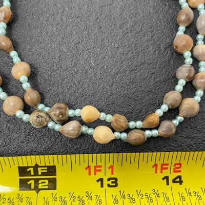 BEADED STONE? NECKLACES SET OF 2