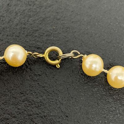 VINTAGE FAUX PEARL CHOKER NECKLACE