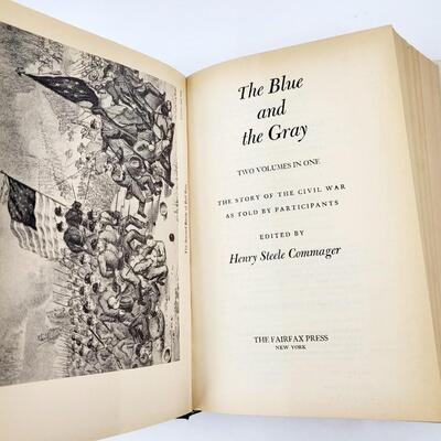 THE BLUE & GREY HARDBACK BOOK - BY HENRY STEELE COMMANGER