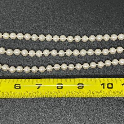 VINTAGE FAUX PEARL NECKLACE & BRACELET SET