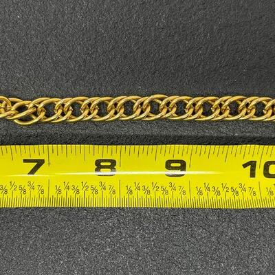 GOLD TONED TWISTED CHAIN BRACELET