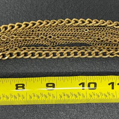 VINTAGE GOLD TONED MULTI CHAIN BRACELET