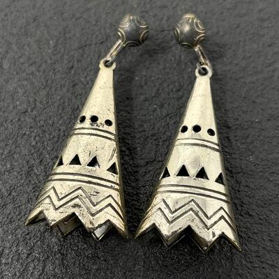 VINTAGE STERLING DANGLE EARRINGS