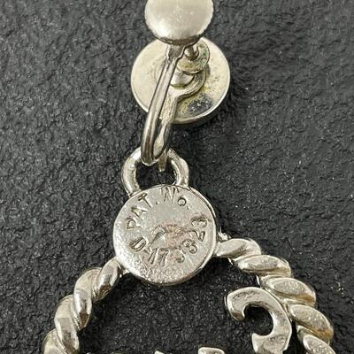 VINTAGE â€œEVAâ€ SILVER TONED DANGLE EARRINGS