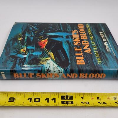BLUE SKIES & BLOOD "THE BATTLE OF THE CORAL SEA" HARDBACK BOOK