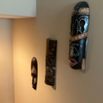 Set of 3 African Masks