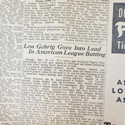 1934 TOPEKA CAPITOL JOURNAL NEWSPAPER