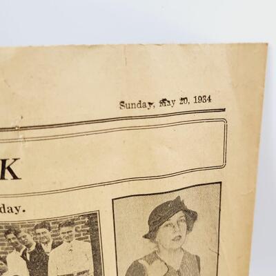 1934 TOPEKA CAPITOL JOURNAL NEWSPAPER