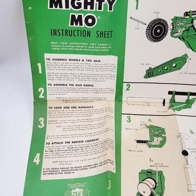 VINTAGE MIGHTY MO INSTRUCTION POSTER